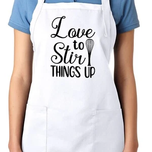 Funny Cook Baker Love To Stir Things Up Custom Gift Chef Apron Cooking Baking - Picture 1 of 3