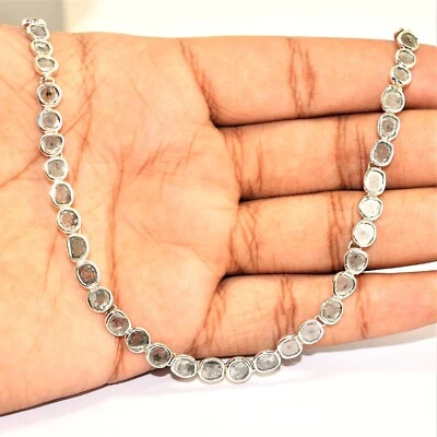Polki Diamond Necklace, 925 Sterling Silver, Victorian, Necklace For Women - Image 1 of 4