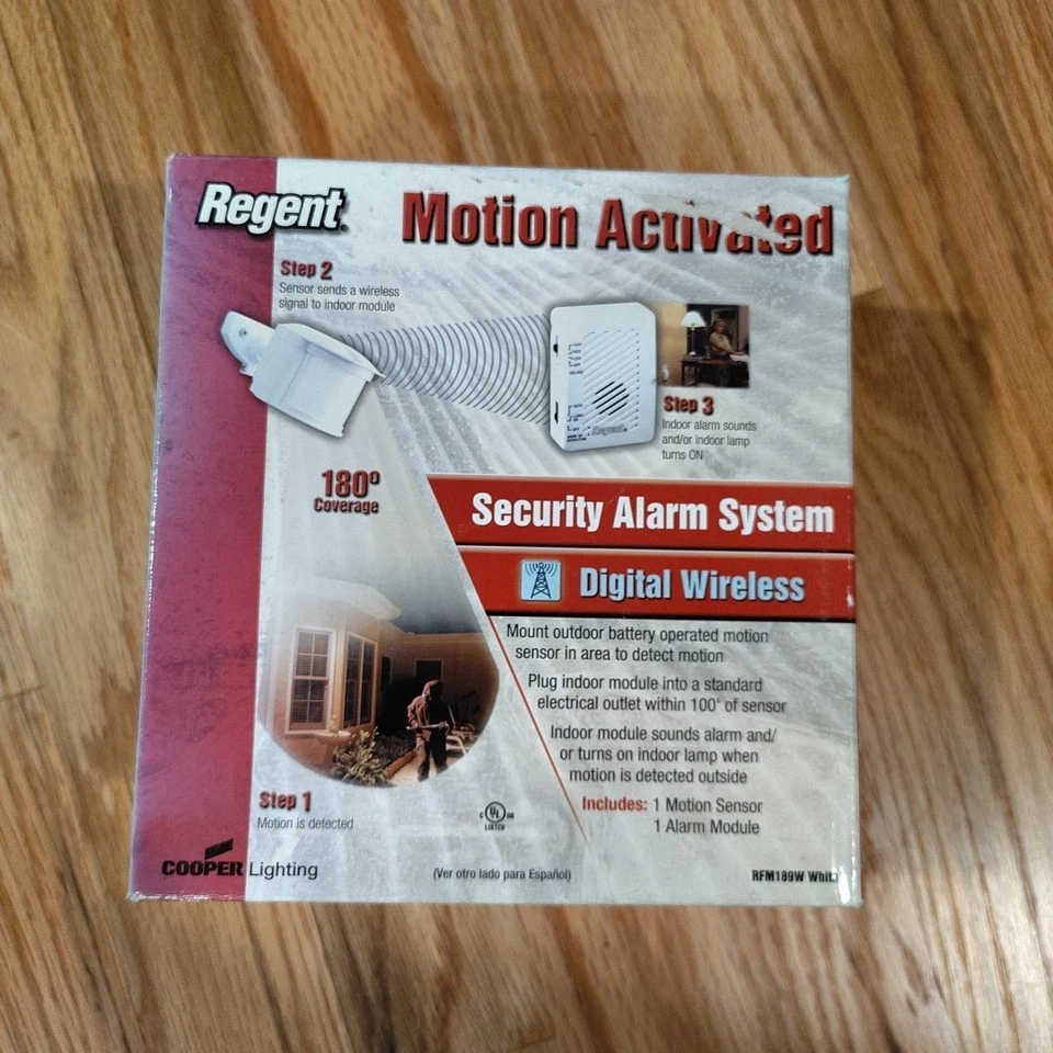 Regent Motion activated security alarm digital 180°  wireless NEW - Image 1 of 4