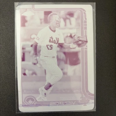 2025 Topps Chrome Mark Vientos NY Mets Magenta Printing Plate 1/1 - Image 1 of 2