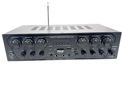 Pyle PTA62BT.5 750W 6-Ch Bluetooth Home Audio Amp USB Micro SD - Image 1 of 4
