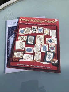 Hardanger KeepsakesIII/Greetings In Hardanger Embroidery Pattern Booklets X2 - Picture 1 of 3