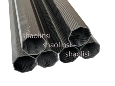 2pcs 50cm Length 3K Carbon Fiber Octagonal Square Carbon Tube 50*46*2MM(T) - Image 1 of 3