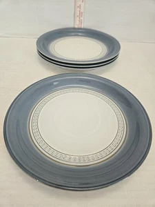 4 Denby Stoneware England Castille Blue 9" Lunch Salad Plate Retired FREE SHIP - Picture 1 of 11