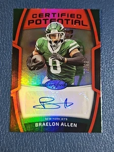 2025 Panini Certified Braelon Allen Auto /99 NY Jets #CPS-BAL - Bild 1 von 2