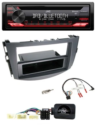 JVC CD DAB USB Bluetooth Lenkrad Autoradio für Toyota RAV-4 2006-2011 - Bild 1 von 4