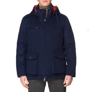 KITON KIRED "Keal" Blue Cashmere Goose Down Hooded Parka Jacket 52 US L NEW - Picture 1 of 10