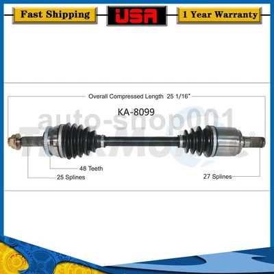 Eje delantero izquierdo CV eje articulado para Kia Rio 1,6 L 2017 2016 2015 2014 2013 2012 Foto 1 de 2