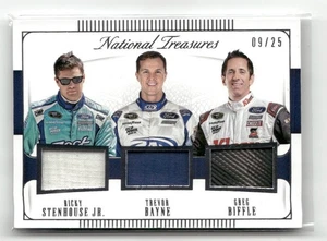 2016 PANINI NATIONAL TREASURES RICKY STENHOUSE JR TREVOR BAYNE GREG BIFFLE 09/25 - Picture 1 of 2