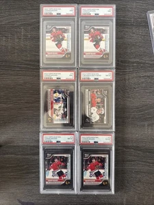 Lotto 6 carte Connor Bedard 2023-24 Topps Now RC PSA Cards 2x 15, 70, 45, 2x 72. D2 - Foto 1 di 12