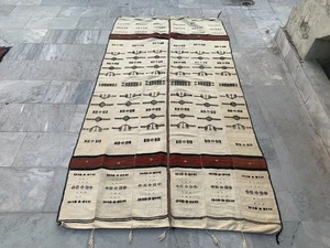 4x8 ft Antique African Fulani Blanket Hand Made Wedding Blanket Tents Mali Decor - Picture 1 of 11