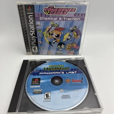 PS1 Powerpuff Girls Chemical X + Dexter's Lab Mandark Cartoon Network/Warner Bro - Image 1 of 4