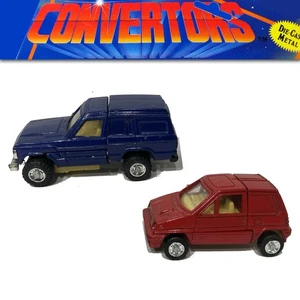 Convertors Red Hatchback City & Blue Truck Wagon 1984 Select Transformers Robo - Picture 1 of 4