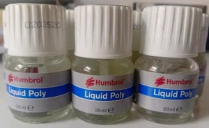 7x Humbrol Liquid Poly, Klebstoff für Polystyrol, mit Pinsel, á 28 ml - Bild 1 von 1