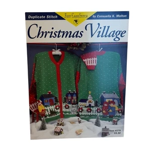 Just CrossStitch Cross Stitch Pattern Book Christmas Village Duplicate Stitch - Picture 1 of 10