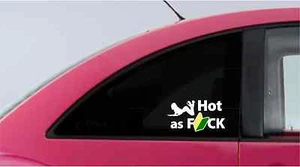 NEW - Hot as F*CK - Funny - JDM - Leaf Wakaba - decals / stickers FREE SHIPPING - Picture 1 of 2