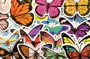 Butterfly Sticker Bomb Waterproof Stickers For Laptop Phone Water Bottle Luggage - Picture 1 of 8