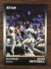 1990 Star Company KEVIN MITCHELL Limited Edition PLATINUM PROMO Card  I9020713