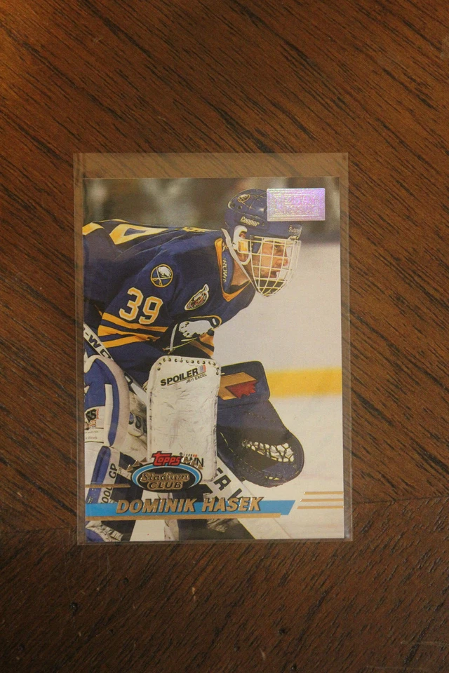 Topps Stadium Club 1993 primer día edición #178 Dominik Hasek Sabres Salón de la fama Foto 1 de 2
