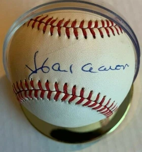 HANK AARON Signed NL OML Rawlings JSA FULL LETTER Authenticated - Picture 1 of 3