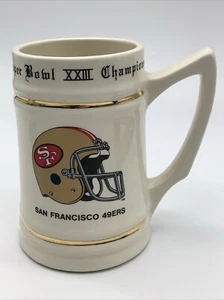 Vintage San Francisco 49ers Superbowl XXIII Champions Stein Mug Tankard NFL 1989 - Picture 1 of 8