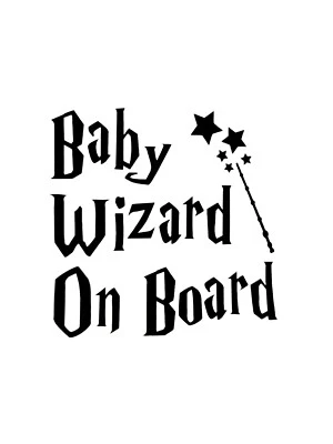 Harry Potter Wizard on Board Window / Car Vinyl Sticker Decal