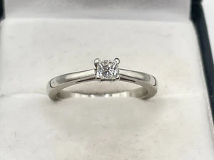 Platinum 950 20pt Princess Cut Diamond Solitaire Ring. Goldmine Jewellers. - Picture 1 of 8