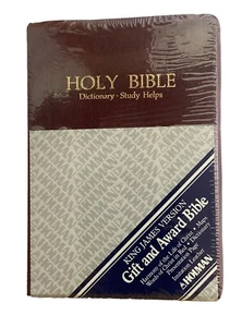 Holy Bible KJV Dictionary Study Helps Holman Gift / Award  Burgandy NOS Sealed - Picture 1 of 5