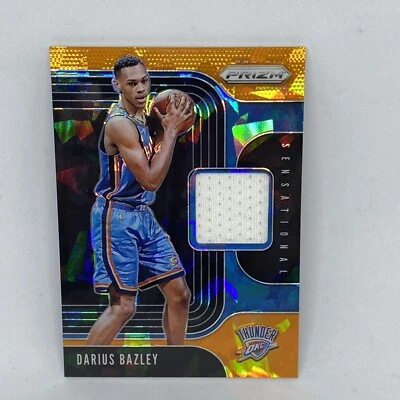 DARIUS BAZLEY 2019-20 PANINI PRIZM ORANGE ICE PRIZM / RELIC ROOKIE RC - Image 1 of 2