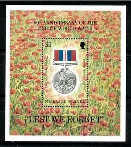FALKLAND ISLANDS - 50th Anniv. END of WORLD WAR 2 MNH £1 Miniature Sheet 1995 - Picture 1 of 1