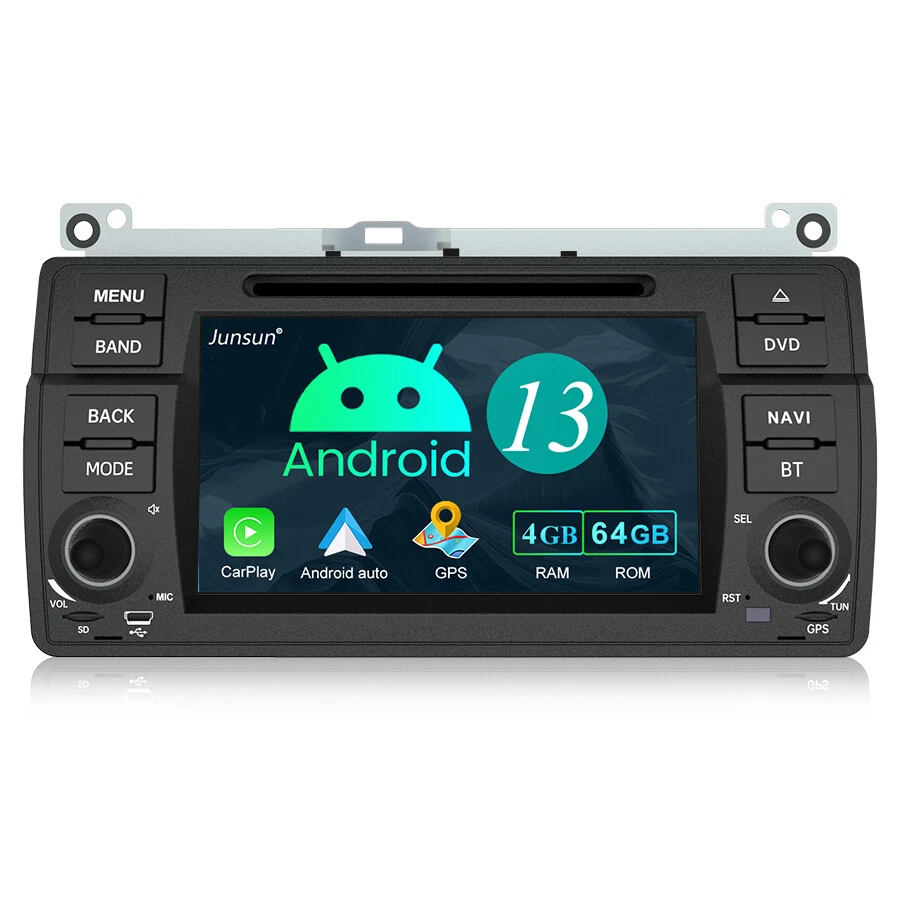 JUNSUN 7" IPS Android 13.0 Autoradio Octa Kern 4G DSP GPS Navi für BMW E46 MG ZT