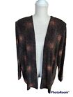 Women's Open Front Cardigan Jacket Black Gold Cocktail Plus Size 18 Sparkly