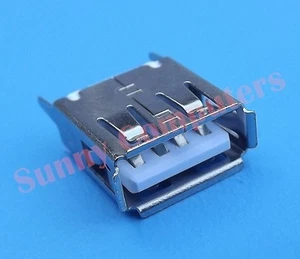 2x USB2.0 Socket Port Female Plug Repair Replacement Part Straight Pin Type-A AU - Imagen 1 de 7