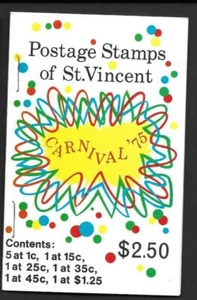 ST VINCENT, 1975 $2,50 LIBRETTO CARNEVALE SG SB3 MNH, COMPLETO - Foto 1 di 1