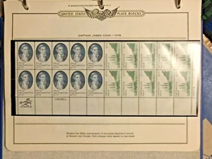1978 Plate Blocks of Stamps 23 Types 198 Stamps Matted on Collectors Sheet Pages - Picture 1 of 6