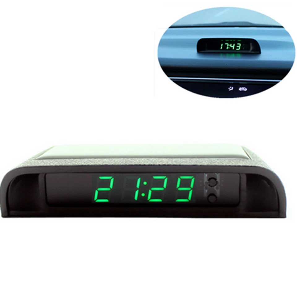 Auto Digital Clock Thermometer Watch With Night Light For Car SUV Truck Sedan - Image 1 of 4