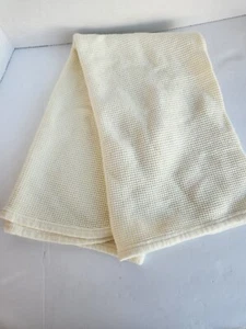 Vintage 80 90 Baby Gap Receiving Blanket Security Pastel Yellow Cotton Waffle - Picture 1 of 5