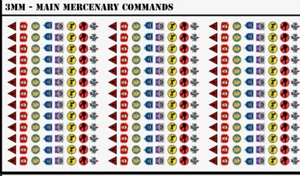 Battletech Std Wasserrutsch-Aufkleber - 3 mm Hauptsöldnerbefehle - Bild 1 von 1