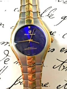 CHARLES RAYMOND MEN’S BRACELET/WATCH-PRESIDENTIAL SERIES-2 TONE STAINLESS STEEL - Picture 1 of 6