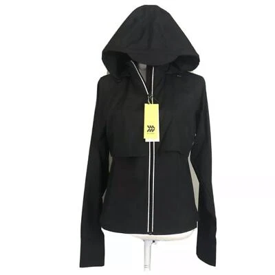 NWT All In Motion Womens Small Black Jacket Hooded Zip Vented GIFT  $45 #MQ23 - Image 1 of 4