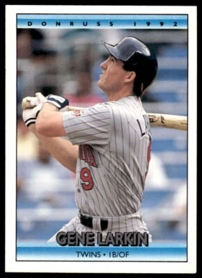 1992 Donruss Baseball Card Gene Larkin Minnesota Twins #496 - Image 1 of 2