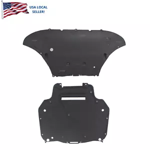 Front rear engine undercover splash shield guard pan 2pc set for 2017- 23 Q7 - Picture 1 of 6