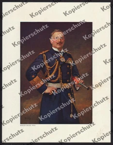 Robert Hahn Kaiser Wilhelm II. Uniform Admiral Zepter Kaiserliche Marine 1912 - Bild 1 von 1