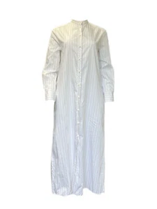 Max Mara Women's White Ussuri Striped Button Down Cotton Dress NWT - Picture 1 of 3