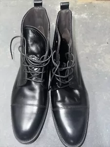 BRUNO MAGLI Crosby Leather Oxford Boots Black Size 12M - Picture 1 of 18