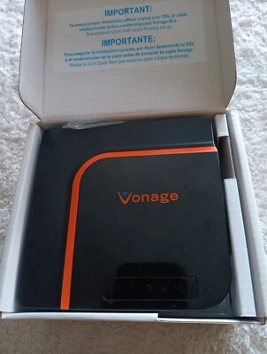 Vonage VDV22-VD Digital Phone Service Adapter Box with power supply & cables - Image 1 of 4