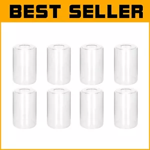 Vintage-Inspired 8 Pack Clear Glass Shade Covers, 5.5in for Chandelier & Sconces - Picture 1 of 9