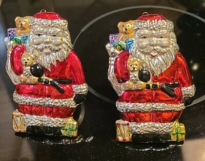 Christmas Santa Napkin Ring Holders Allure 1998 Set of 2  - Imagem 1 de 4
