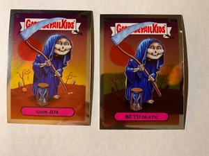 GRIM JIM / BETH DEATH #95 A & B 2020 Chrome Garbage Pail Kids GPK - Picture 1 of 1