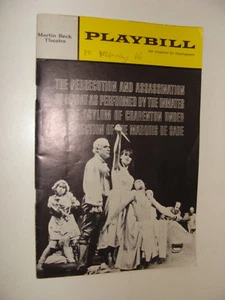 1966 Persecución Asesinato Marat/Marqués de Sade Royal Shakespeare Co pgm - Imagen 1 de 3